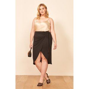 Reformation Aruba Ribbed Tie Skirt